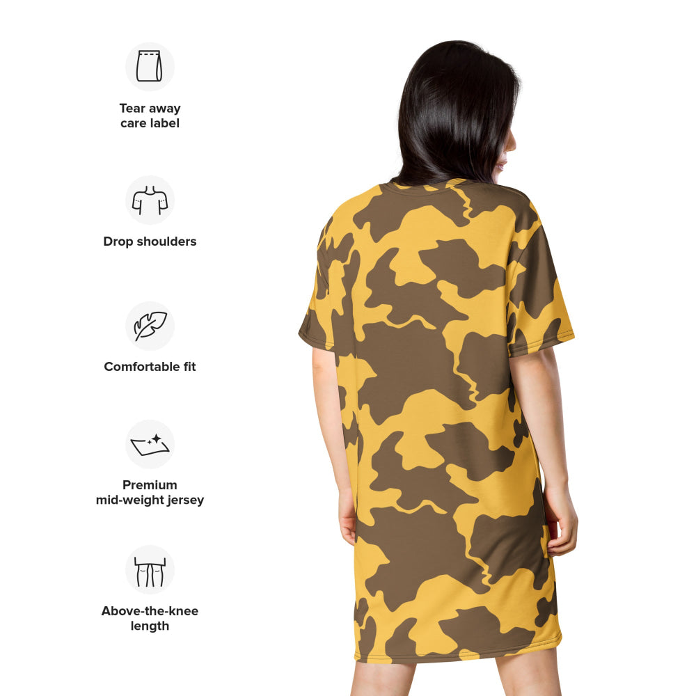 Yemeni Two Color Rock Desert CAMO T-shirt dress - Womens T-Shirt Dress