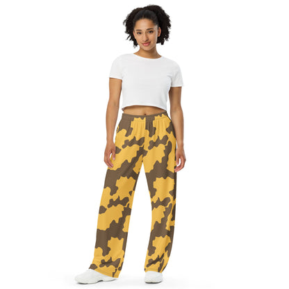 Yemeni Two Color Rock Desert CAMO unisex wide-leg pants - Unisex Wide-Leg Pants