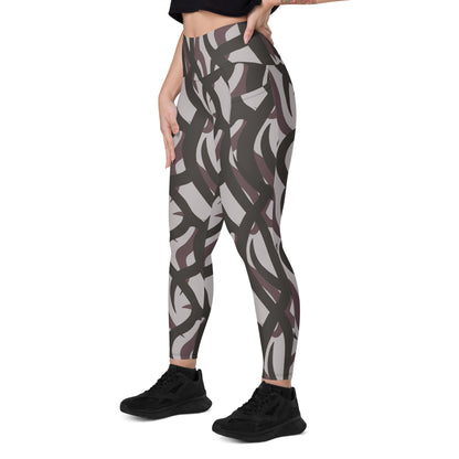 Zambian Wildlife Authority Ranger (ZAWA) Grey CAMO Leggings with pockets - Womens With Pockets