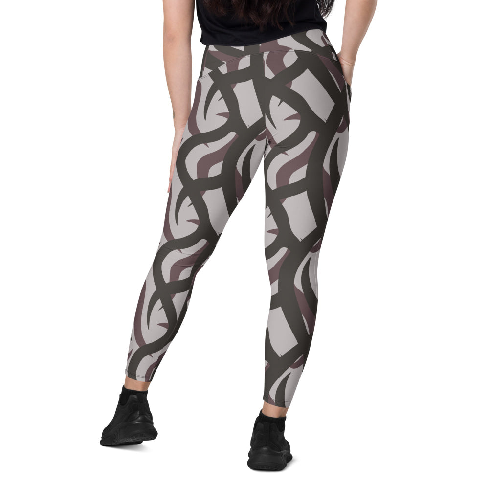 Zambian Wildlife Authority Ranger (ZAWA) Grey CAMO Leggings with pockets - Womens With Pockets