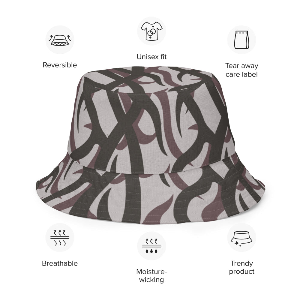 Zambian Wildlife Authority Ranger (ZAWA) Grey CAMO Reversible bucket hat - Bucket Hat