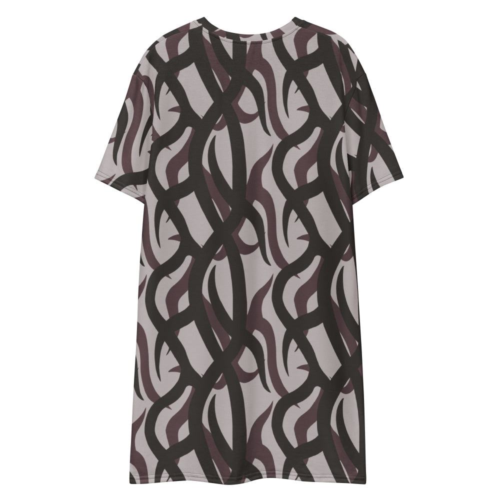 Zambian Wildlife Authority Ranger (ZAWA) Grey CAMO T-shirt dress - Womens T-Shirt Dress