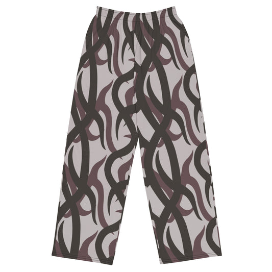 Zambian Wildlife Authority Ranger (ZAWA) Grey CAMO unisex wide-leg pants - 2XS - Unisex Wide-Leg Pants