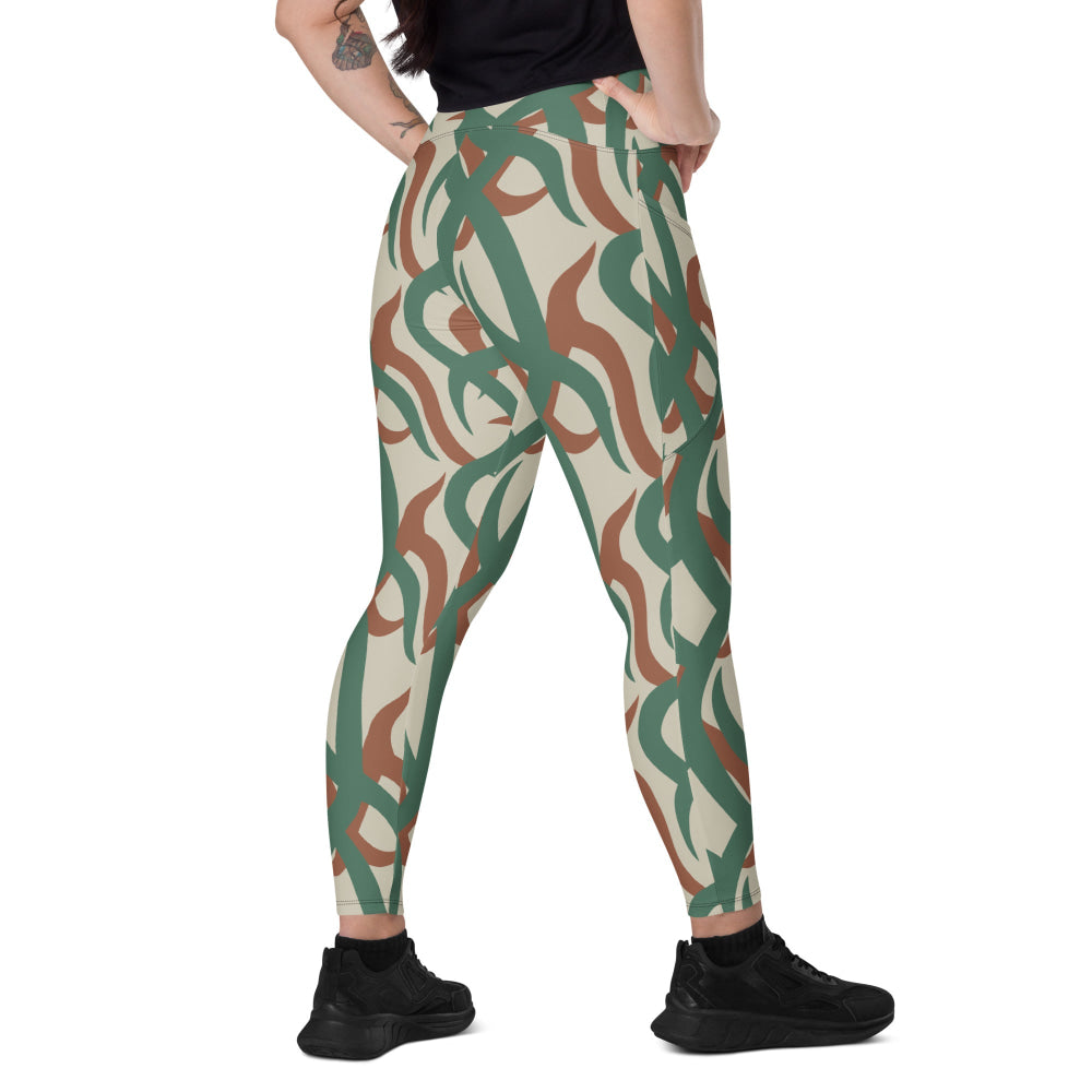 Zambian Wildlife Authority Ranger (ZAWA) CAMO Leggings with pockets - 2XS - Womens With Pockets