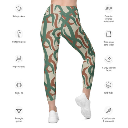 Zambian Wildlife Authority Ranger (ZAWA) CAMO Leggings with pockets - Womens With Pockets