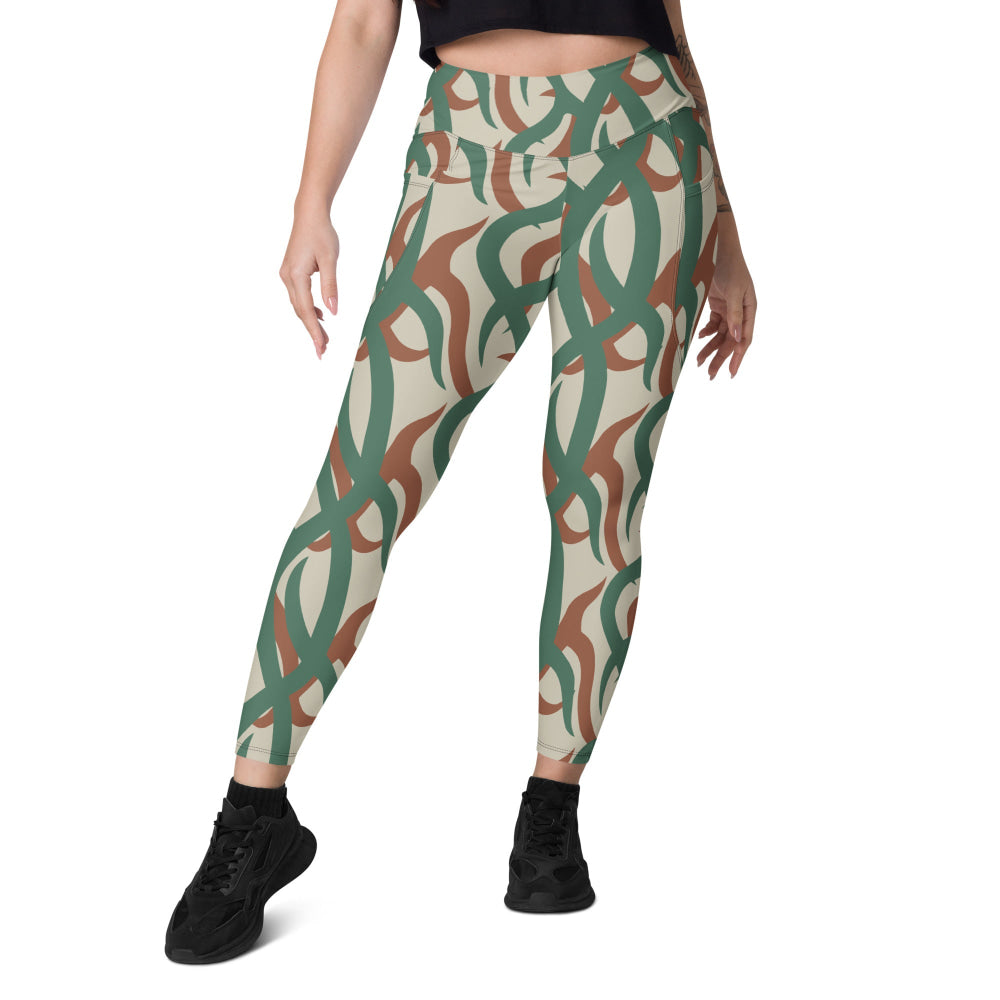 Zambian Wildlife Authority Ranger (ZAWA) CAMO Leggings with pockets - Womens With Pockets