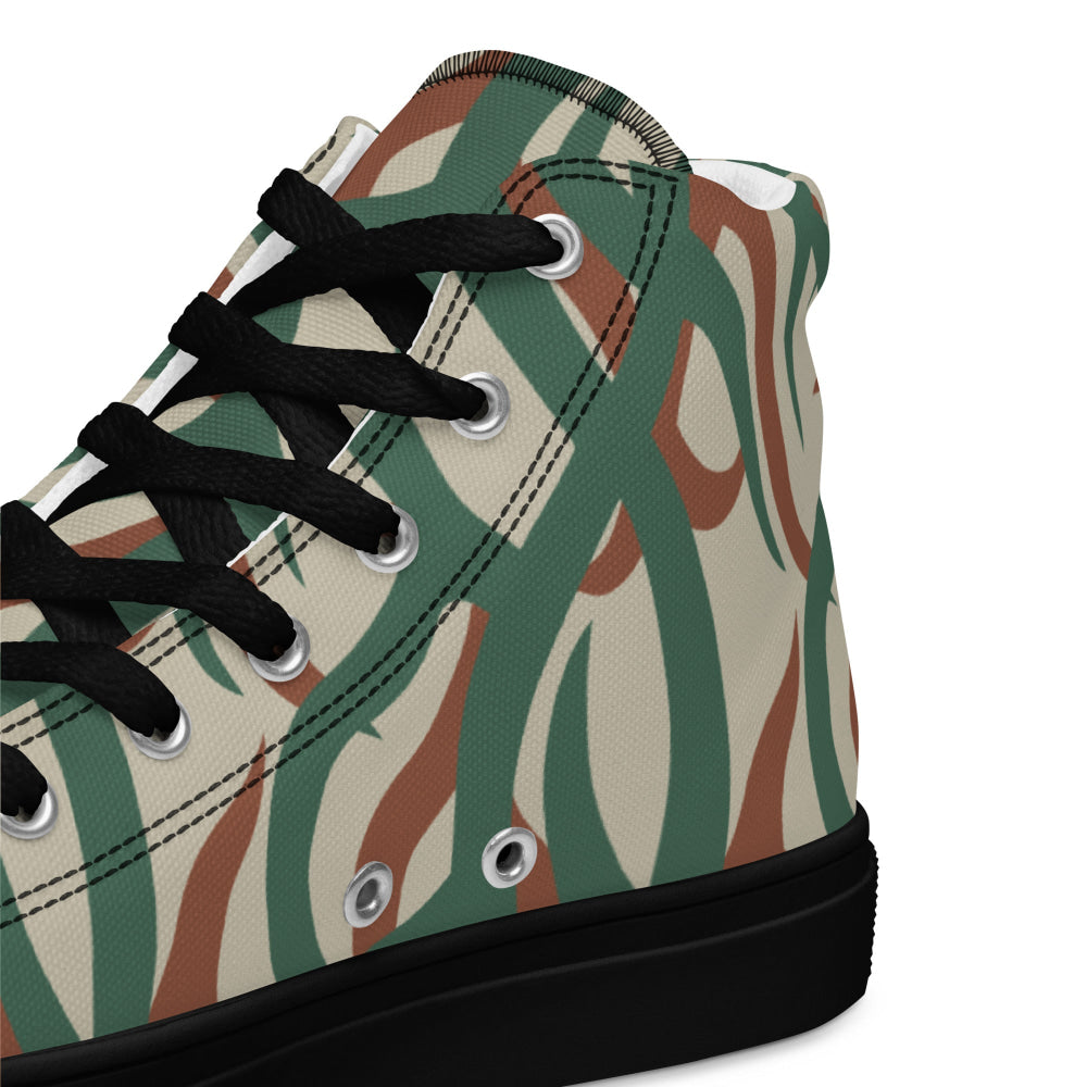 Zambian Wildlife Authority Ranger (ZAWA) CAMO Men’s high top canvas shoes - Mens High Top Canvas Shoes