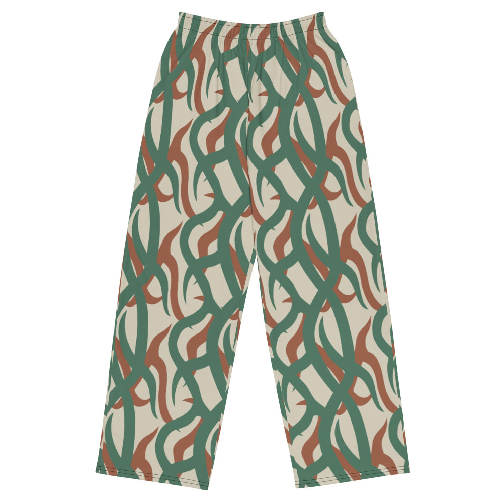 Zambian Wildlife Authority Ranger (ZAWA) CAMO unisex wide-leg pants - 2XS - Unisex Wide-Leg Pants