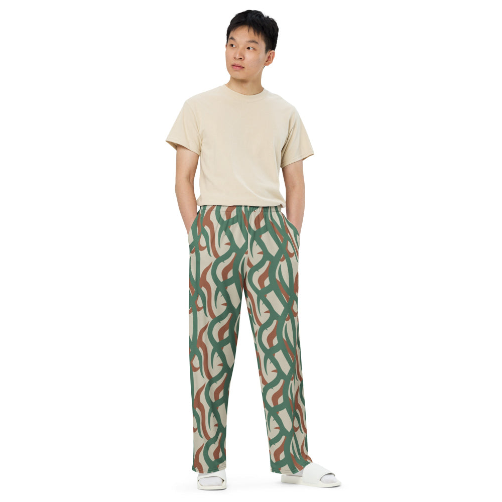 Zambian Wildlife Authority Ranger (ZAWA) CAMO unisex wide-leg pants - Unisex Wide-Leg Pants