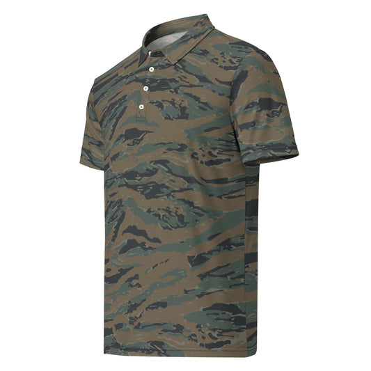 American Tiger Stripe MARPAT Woodland Trial CAMO Men’s slim fit polo