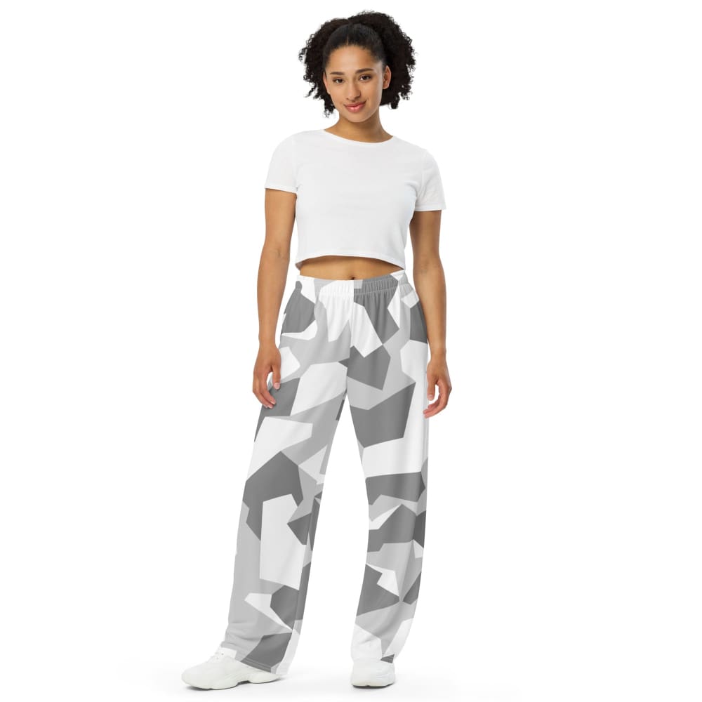 MUSINSA | CLACO Wide multi-pocket pants (snow camo)