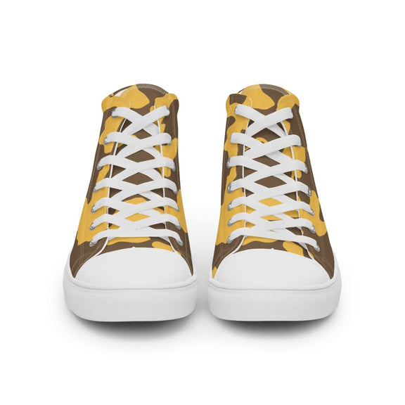 Yemeni Two Color Rock Desert CAMO Men’s high top canvas shoes